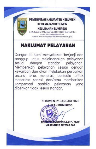 Maklumat Pelayanan
