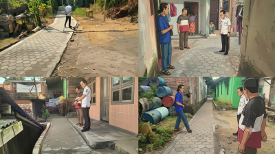 Monitoring Pekerjaan Pavingisasi di RW I, Wujud Komitmen Meningkatkan Infrastruktur Lingkungan